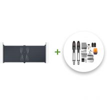 Portail battant électrique veleta 350x140cm gris + Motorisation tanker B700