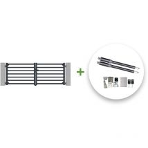 Portail battant électrique antelao 300x110cm gris + Motorisation ranger B150