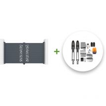 Portail battant électrique sunny 300x160cm gris + Motorisation tanker B700