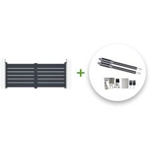 Casanoov - Portail battant électrique vogel 300x120cm blanc + Motorisation ranger B150