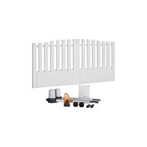 Portail battant électrique PVC blanc H145 x L300 ALENÇON CHAPEAU DE GENDARME