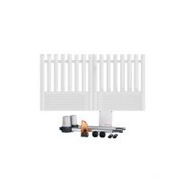 Portail battant électrique PVC blanc H145 x L300 ALENÇON DROIT
