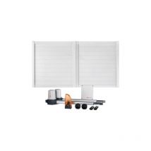 Portail battant électrique pvc blanc H140 x L350 arles