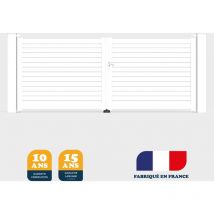 Portail battant prêt à poser azyr Blanc 9016 L356 cm x 139cm en aluminium belty