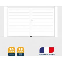 Portail battant prêt à poser ily Blanc 9016 L306 cm x 177cm en aluminium belty