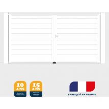 Portail battant prêt à poser ily Blanc 9016 L356 cm x 177cm en aluminium belty