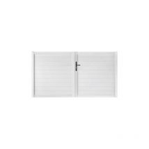 Portail battant pvc blanc H140 x L350 cm arles
