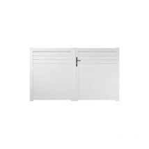 Gefradis - Portail battant pvc blanc H180 x L300 cm arras