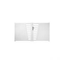 Portail battant PVC blanc H160 x L400 cm CAMBRAI