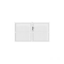 Portail battant PVC blanc H180 x L300 cm GUERANDE