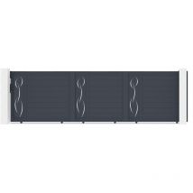Portail coulissant 5m life H.140 aluminium gris
