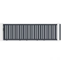 Portail coulissant 5m veymont H.140 aluminium gris