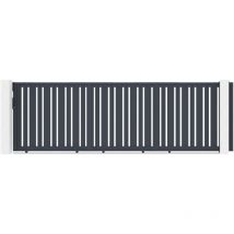 Portail coulissant 5m veymont H.160 aluminium gris