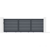 Portail coulissant 5x1,6m vogel aluminium Gris