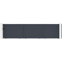 Portail coulissant 6m eiger H.140cm aluminium gris