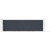 Portail coulissant 6m eiger H.160cm aluminium