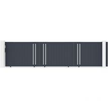 Portail coulissant 6m GIONA H.140 aluminium gris