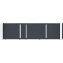 Portail coulissant 6m giona H.160 aluminium gris