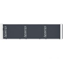 Portail coulissant 6m sunny H.140 aluminium gris
