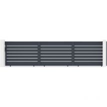 Portail coulissant 6m vogel H.140cm aluminium gris