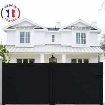 Packit - Portail aluminium coulissant plein en kit dimensions L.3000 (entre piliers) x H.1500 mm Couleurs Noir (ral 9005)