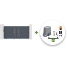 Portail coulissant électrique life 300x140cm + Motorisation tanker C600