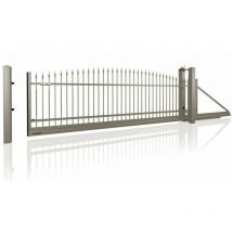 Portail coulissant lux AW.10.46 - Wp gris en plusieurs dimensions avec motorisation intégrée - Dimensions: 3000x1450 - Sens d'ouverture: Poussant