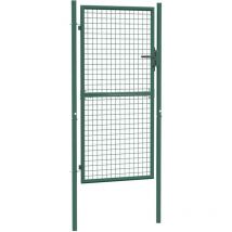 Portail de clôture acier 100x175 cm vert