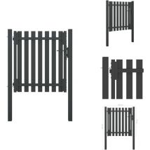 Portail de clôture de jardin Acier 1x1,25 m Anthracite - Portail De Jardin - Portillon - Clôture - Portail Aluminium - Portail Acier