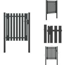 Portail de clôture de jardin Acier 1x1,5 m Anthracite - Portail De Jardin - Portillon - Clôture - Fermeture Jardin - Sécurité Jardin