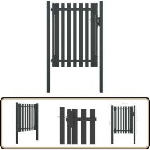 Portail de clôture de jardin Acier 1x1,7 m Anthracite - Portail De Jardin - Portillon - Clôture - Portail Aluminium - Portail Acier