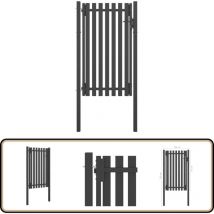 Portail de clôture de jardin Acier 1x2,25 m Anthracite - Portail De Jardin - Portillon - Clôture - Portail Aluminium - Portail Acier