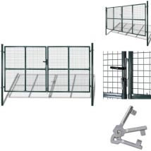 Portail de Clôture en Grillage Galvanisée 289 x 175 cm / 306 x 225 cm - Portail De Jardin - Portails En Acier - Clôture Grillagée - Porte De Jardin