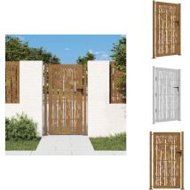 Portail de jardin 105x180 cm acier corten design de bambou - Portail De Jardin - Portails Métalliques - Portail En Acier - Portail Extérieur - Clôture