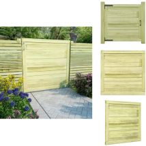 Portail de jardin Bois de pin imprégné 100x100 cm - Portail De Jardin - Portillon Bois - Clôture Bois - Entrée Jardin - Porte De Jardin