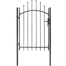 Maison Chic - Portail de jardin Portillon Grillage Portail de Clôture Acier 1 x 2 m Noir 43951