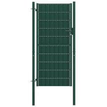 Design In - Portail de jardin,Portail de clôture pvc et acier 100x164 cm Vert CFW57761