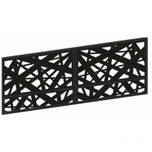 Portail en acier KM1112 400-500 x 150 cm en plusieurs couleurs - Couleur: Noir - Dimensions: 400 x 150 cm - Serrure électrique: Sans