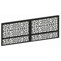Portail en acier KM415 400-500 x 150 cm en plusieurs couleurs - Couleur: Blanc - Dimensions: 500 x 150 cm - Serrure électrique: Avec