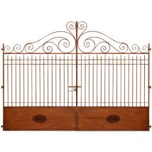 Portail extérieur en fer 400x300x8 cm Portail en fer forgé finition antique Pièce unique Portail de jardin extérieur