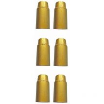 Portalampada liscio attacco e14 colore oro porta lampada lampadina lampadario pezzi per confezione: 6