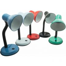Lampada Scrivania Colorata Attacco E27 Luce Tavolo Orientabile Corpo Flessibile