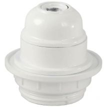 Portalampada semifilettato in bachelite E27 Bianco