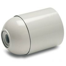 Portalampada in bachelite liscio bianco E27