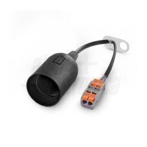 Portalámpara e27 alpha electronic máx. 4a 20cm cable negro - 23-9-132n