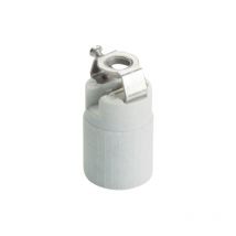 Portalámparas de pocelana 'Edison' con percha E14 rosca M10/100 libre de halógenos (Hasta 80W 2A 250V) IP20 Ø26x48mm