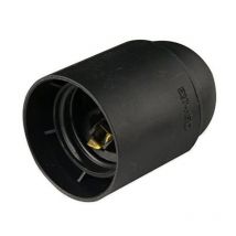 Portalámparas liso Master E27 negro 00503