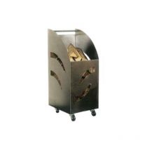 Mille - Portalegna in acciaio con ruote smontabili - cm.32x42x80h. (601) 1 pezzi