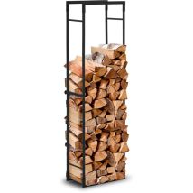 Portalegna Legnaia da esterno Portalegno da interno 30 kg acciaio nero