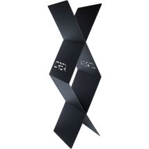 Crea - Portalegna per Camino da Interno 310x290x1180 cm in Acciaio Rombo Alto Nero